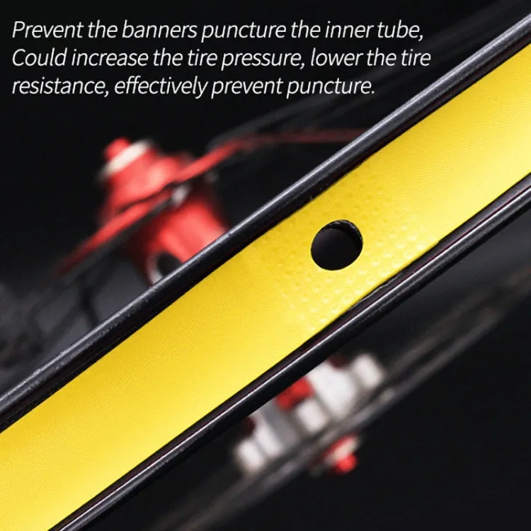 10 PCS Road Mountain Bike Anti-Stab Tire Pad Bicycle Wheel Set PVC Spoke Lining Tape, Colour: Red(26inch x 18mm)