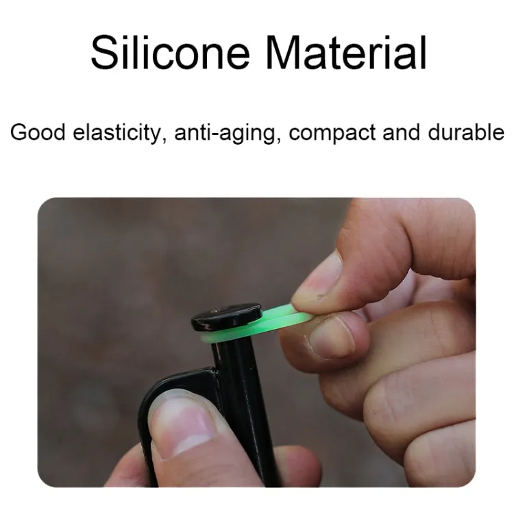 100pcs Outdoor Camping Nail Luminous Circle Multifunctional Silicone Reflective Warning Ring(Luminous)