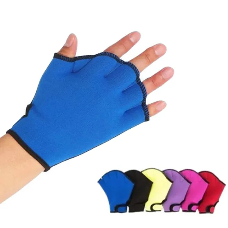 Swimming Training Duck Palm Webbing Multifunctional Snorkeling Gloves, Size: S(Black)