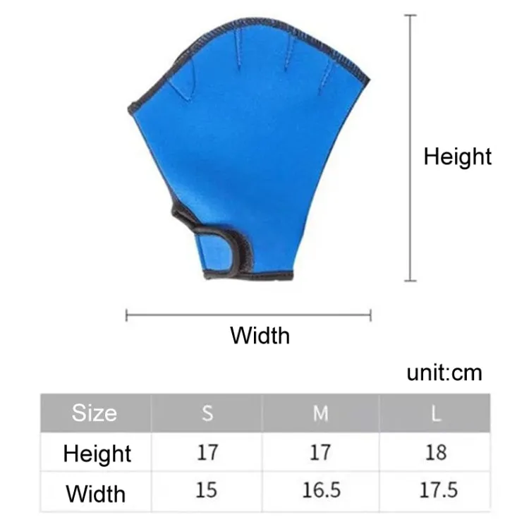 Swimming Training Duck Palm Webbing Multifunctional Snorkeling Gloves, Size: S(Black)