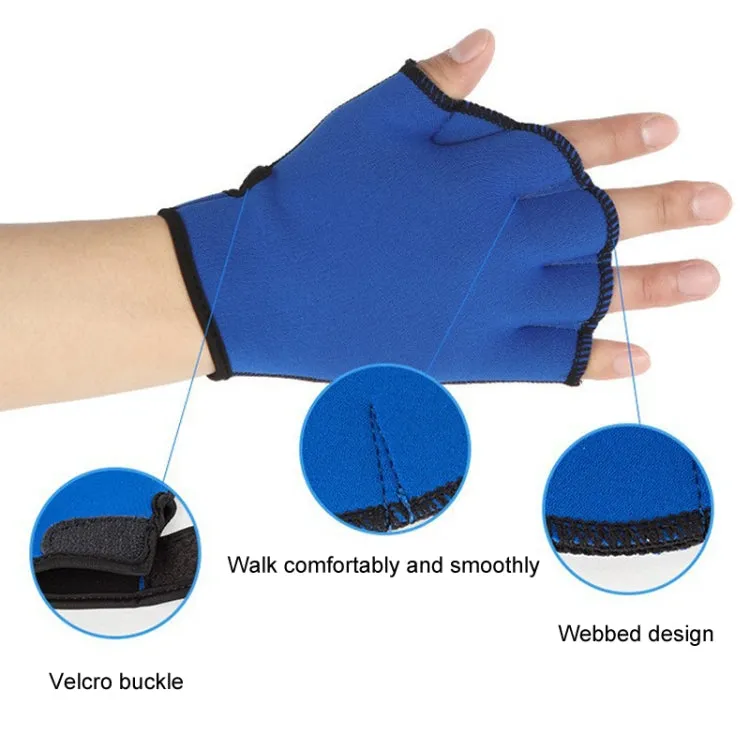 Swimming Training Duck Palm Webbing Multifunctional Snorkeling Gloves, Size: S(Black)